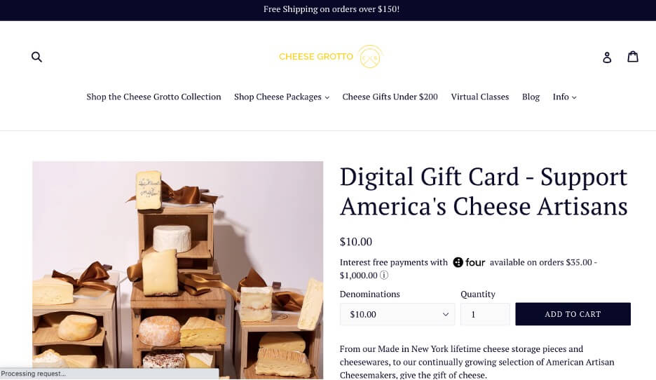 how to support local businesses - buy gift cards example