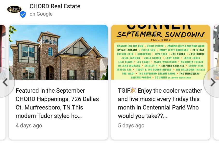 fall real estate ideas - google business posts from a real estate agent about seasonal ideas