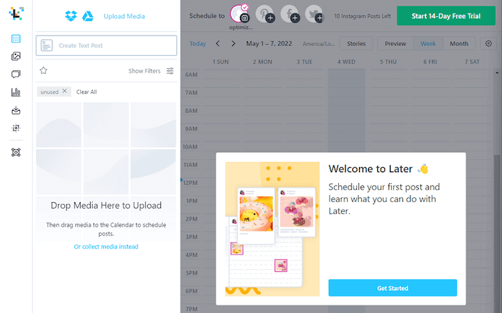 free marketing tools - example of later tools screenshot