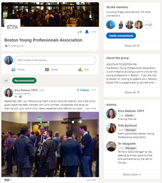 hiring challenges - example of a group for networking with candidates on LinkedIn
