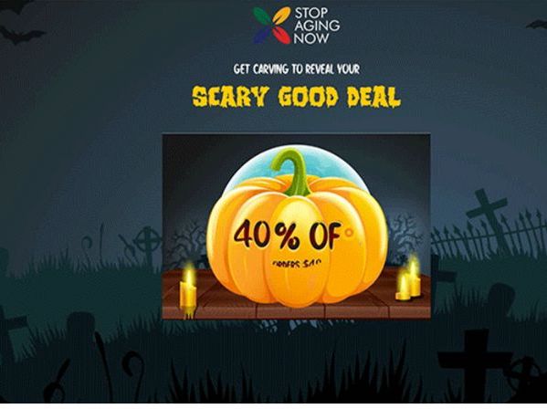 holiday marketing example of interactive landing page for halloween