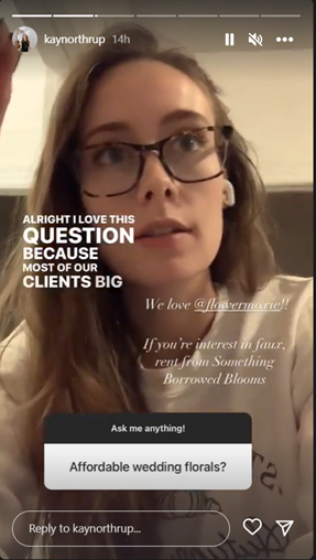 instagram story ideas - question box example