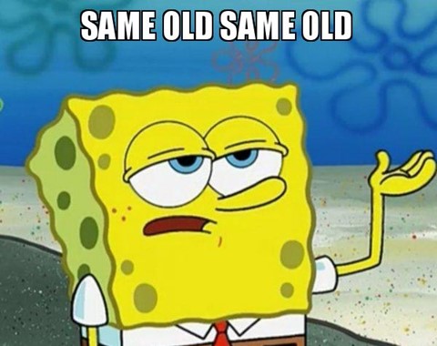 instagram story ideas - spongebob meme saying same old same old