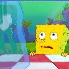 ppc keyword research - meme of spongebob thirsty looking at water