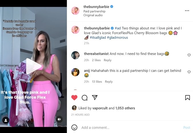 social media mistakes - an example of successful influencer marketing