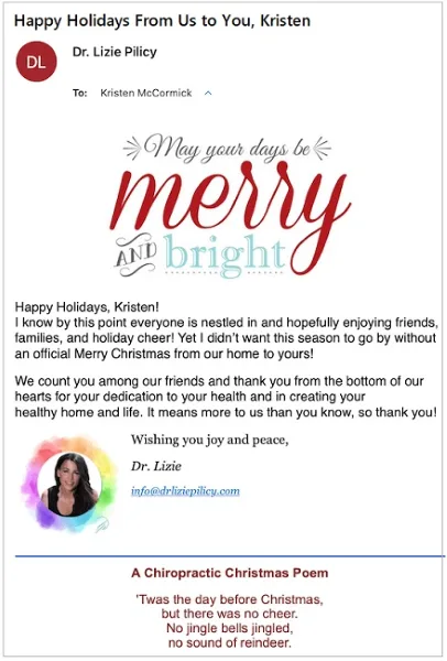 Holiday email subject lines - holiday greetings email