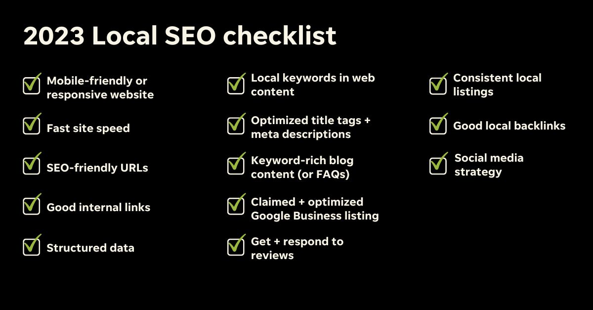 local seo checklist with important steps for better seo