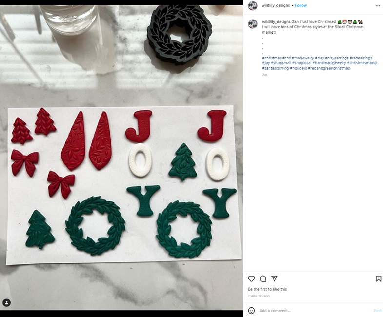 christmas hashtags - example of instagram post that uses christmas hashtags