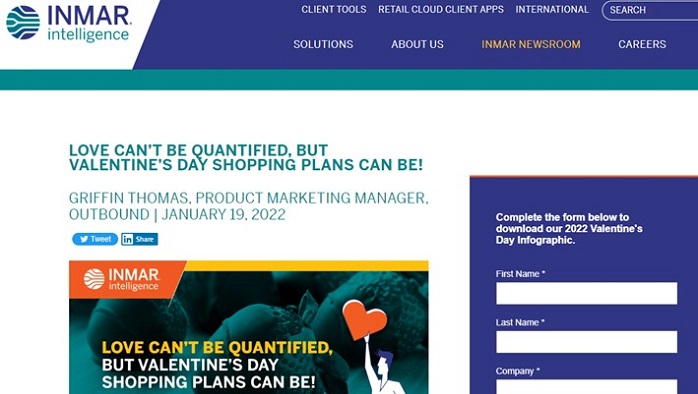 february email subject lines - email landing page example