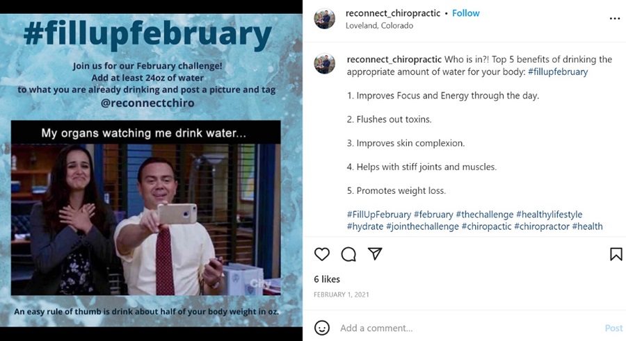 february social media ideas - fill up february