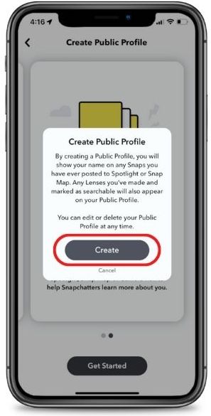 snapchat public profile step 4