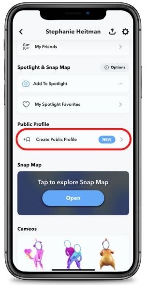 snapchat public profile step 2