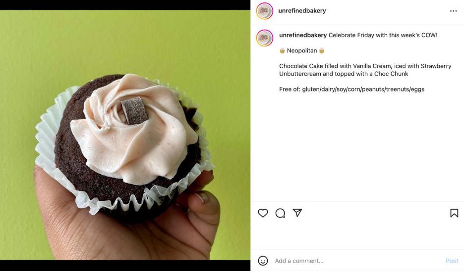 january social media idea - weekly series from bakery instagram