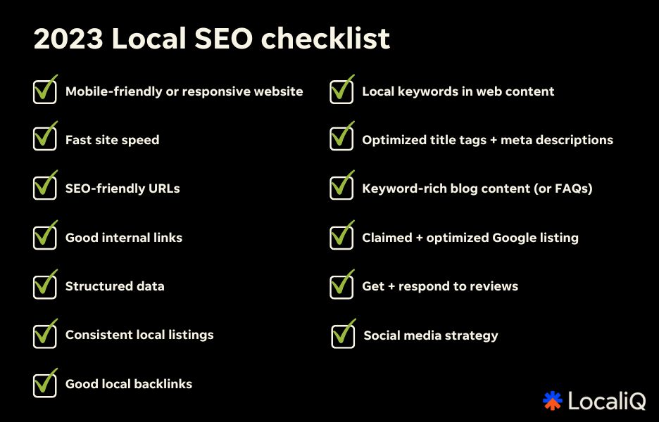 common seo mistakes - local seo checklist