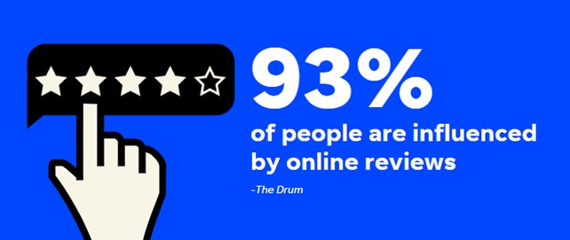 online review statistics - influence stat callout