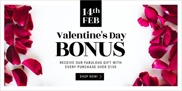 valentines day slogan - sales example