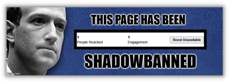 facebook shadow ban example meme