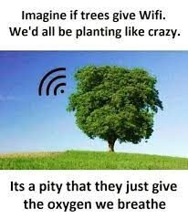 earth day marketing - meme about trees