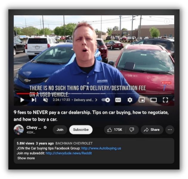 example of youtube title from auto dealership