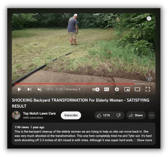 youtube title example from lawn care business