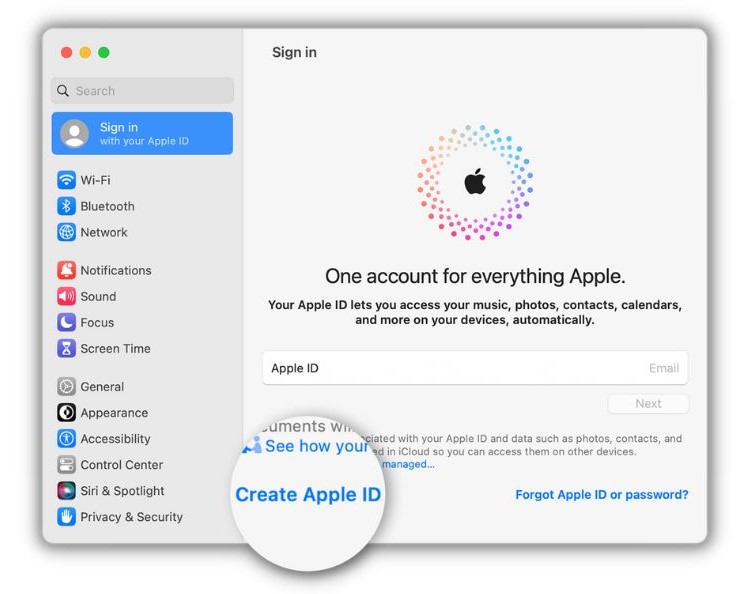 Add business on Apple Maps - screenshot of Apple ID signup page