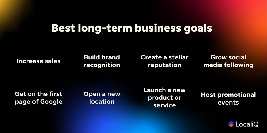 list of best long term business goals