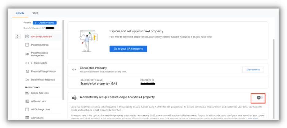 complete set up of google analytics 4 in platform