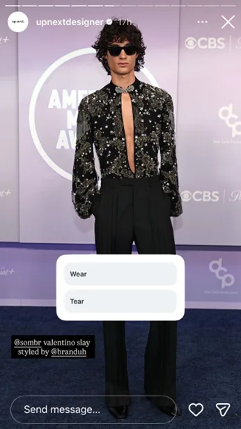 instagram poll - before voting