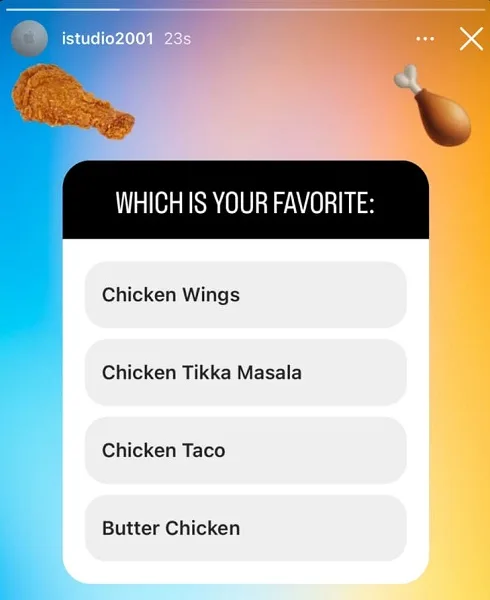 instagram poll - example