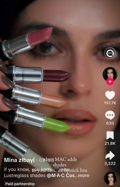 How to get tiktok followers - cosmetic ad