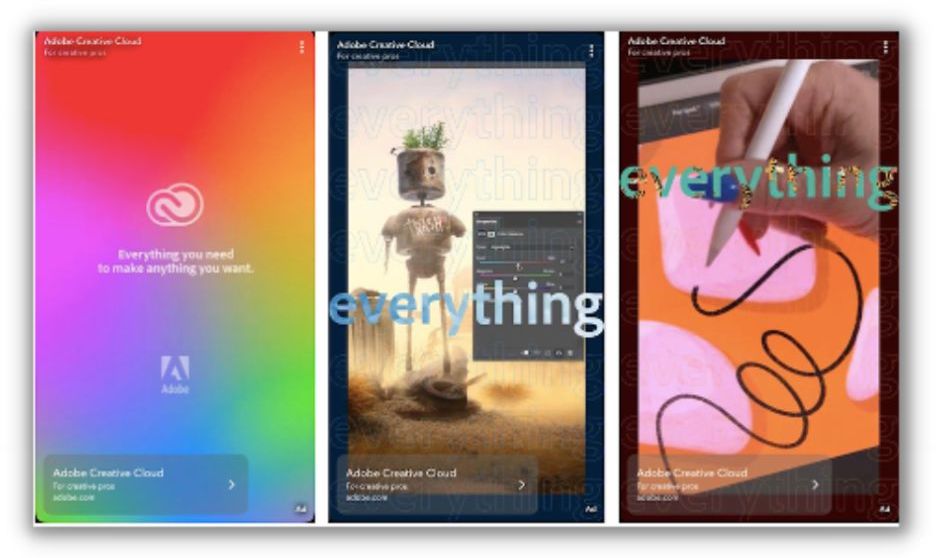 snapchat ad example from adobe
