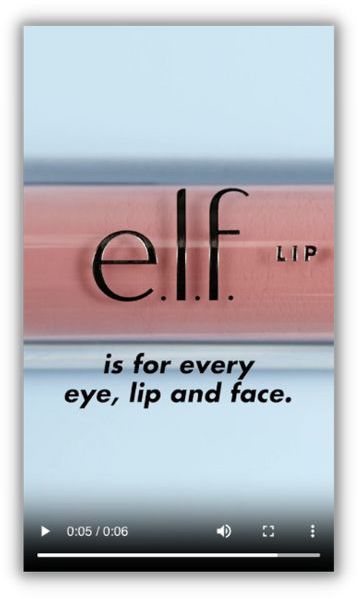 snapchat ad example from elf cosmetics