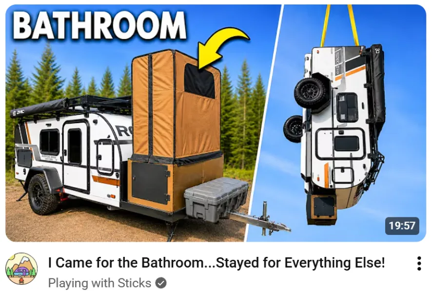 YouTube thumbnail examples - Camper thumbnail.
