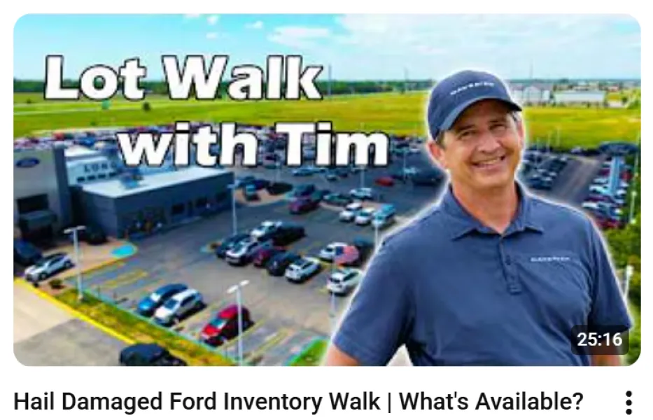YouTube thumbnail examples - Tim Bartz video image.