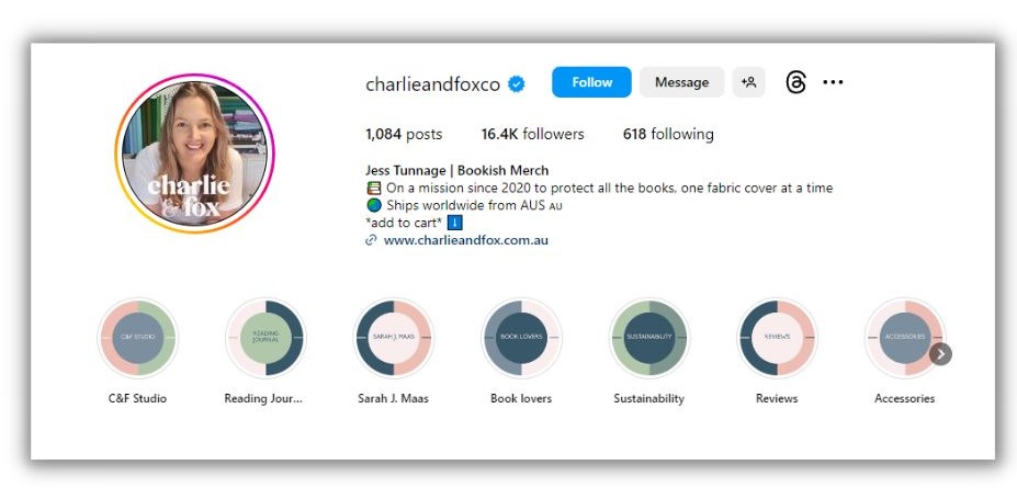Instagram highlight ideas - charlie and fox instagram page