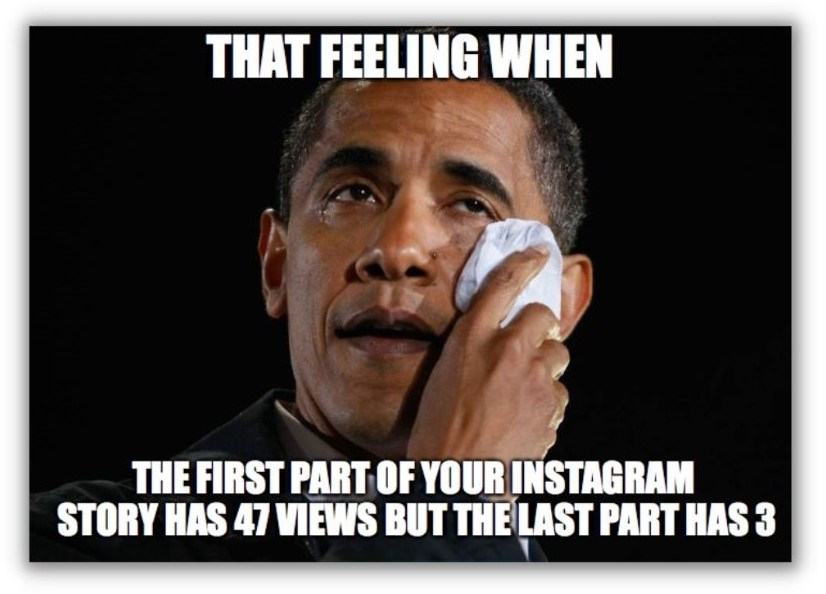 Instagram highlight ideas - meme with Obama