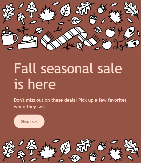 fall sale slogan example
