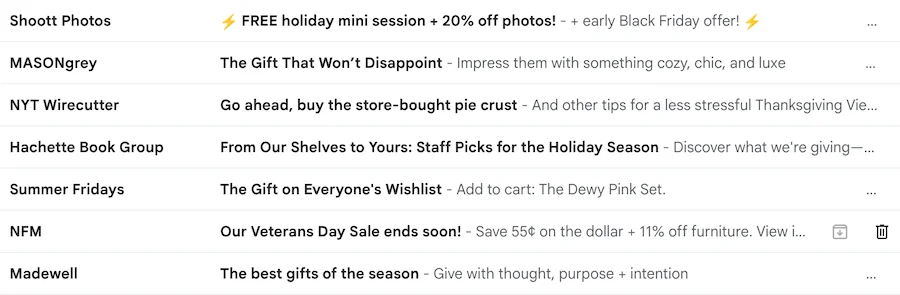 november email subject line examples