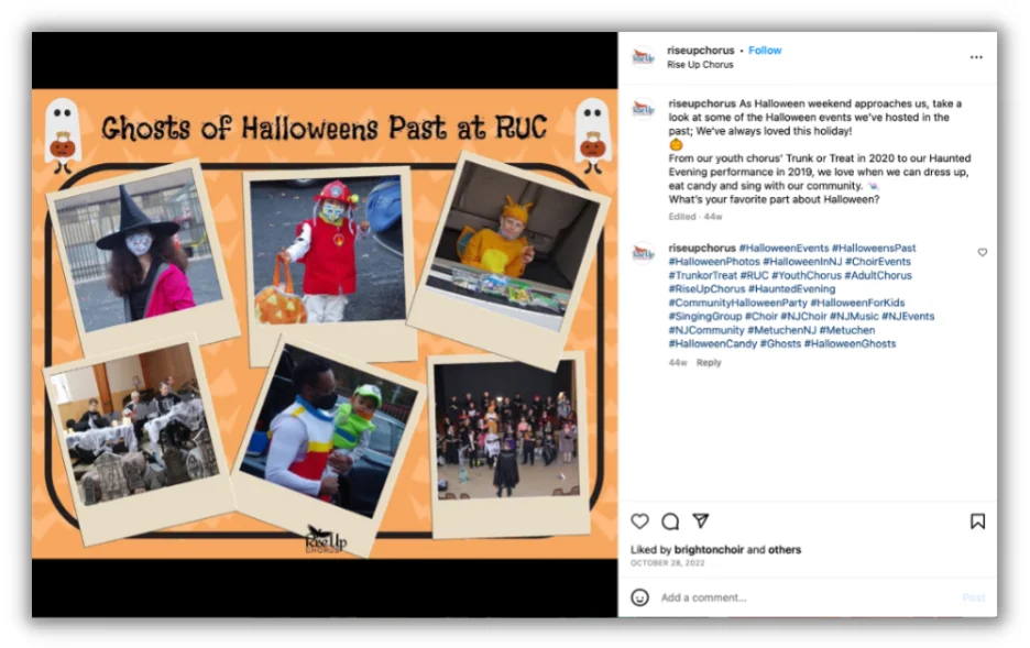 halloween marketing slogans in instagram caption for preschool