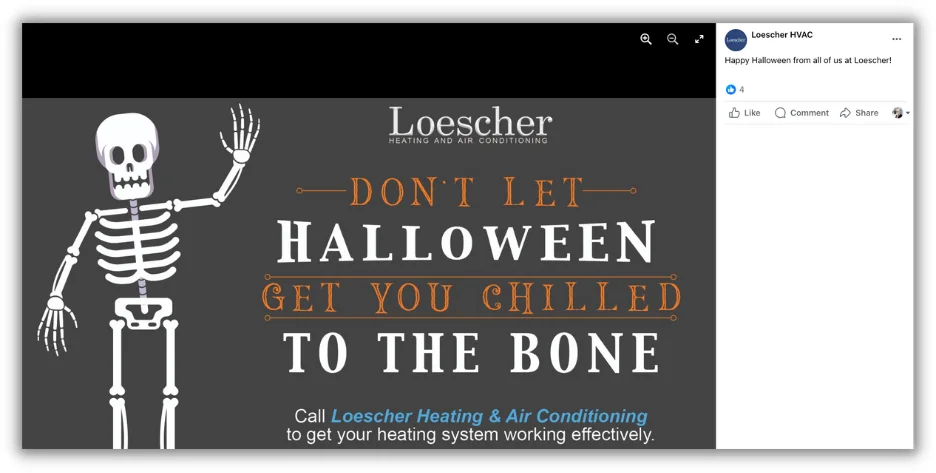 halloween marketing slogan for hvac business