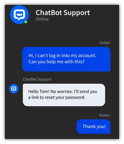 chatbot statistics - example chat conversation