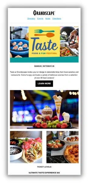 Email nurture campaign - email from Grandscape