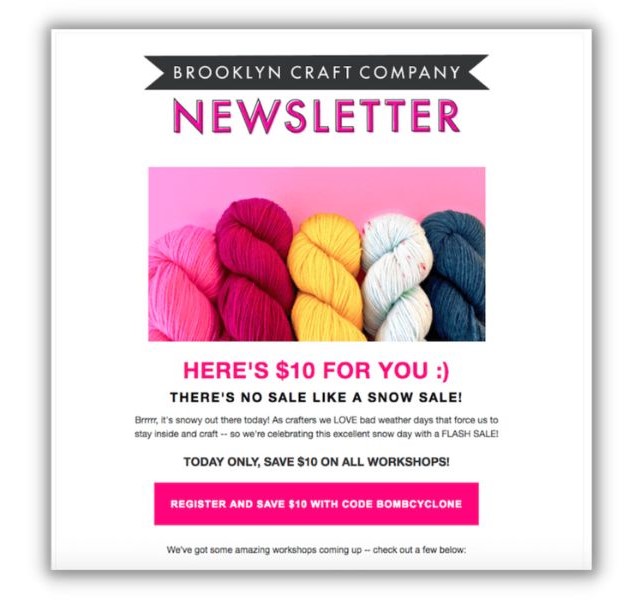Email nurture campaign - Newsletter with a clear CTA