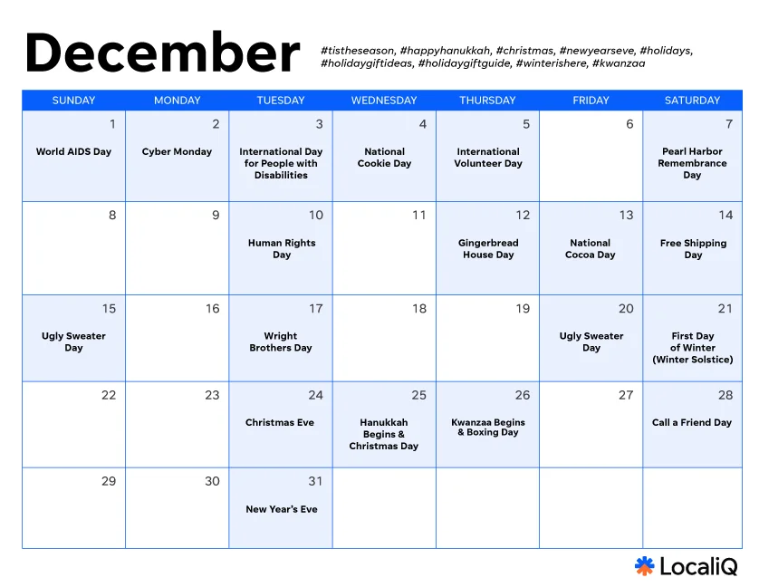 december marketing calendar 2024