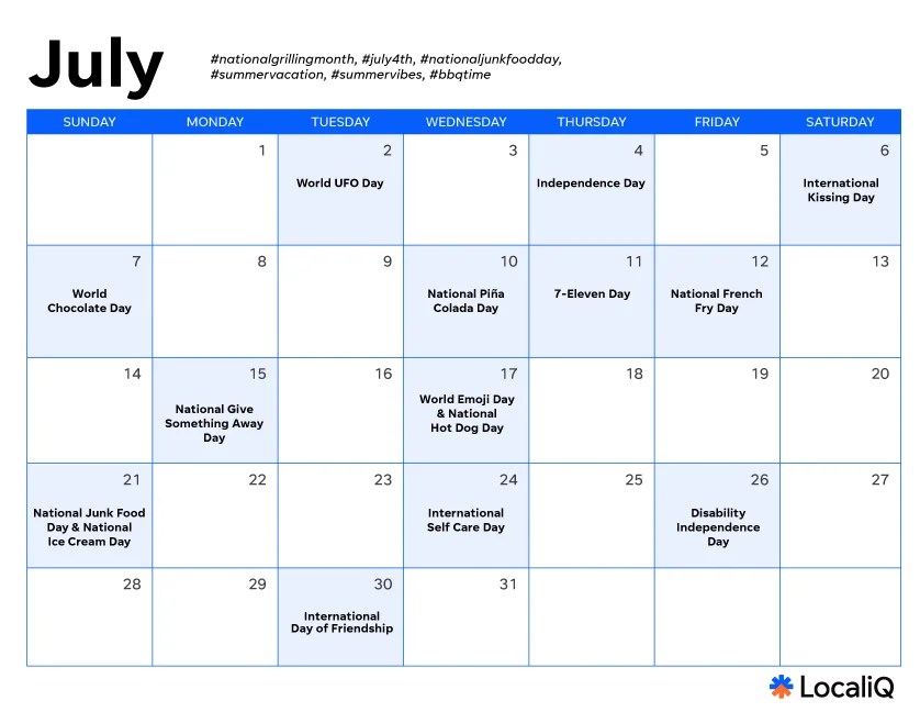 july marketing calendar 2024