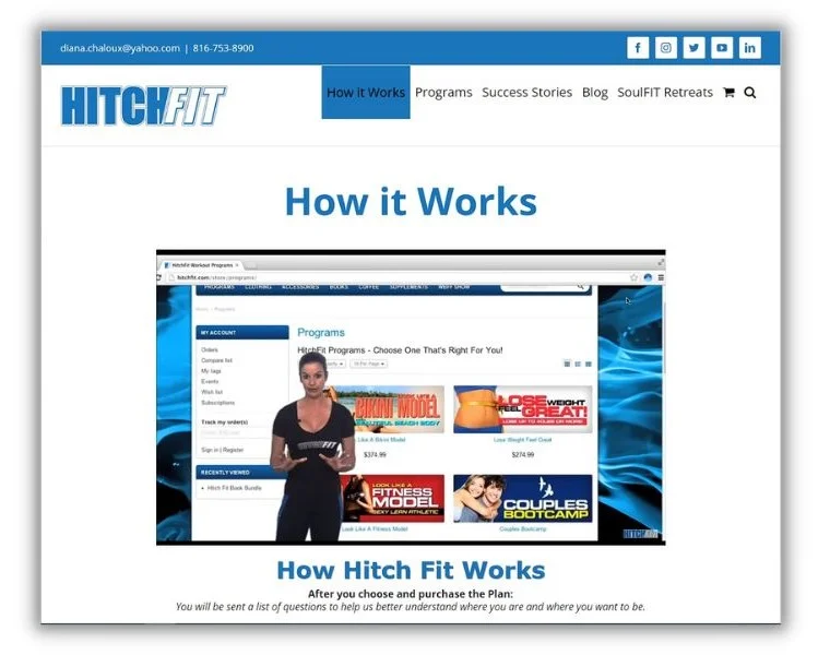 Email marketing trends - screenshot of stitchefit website