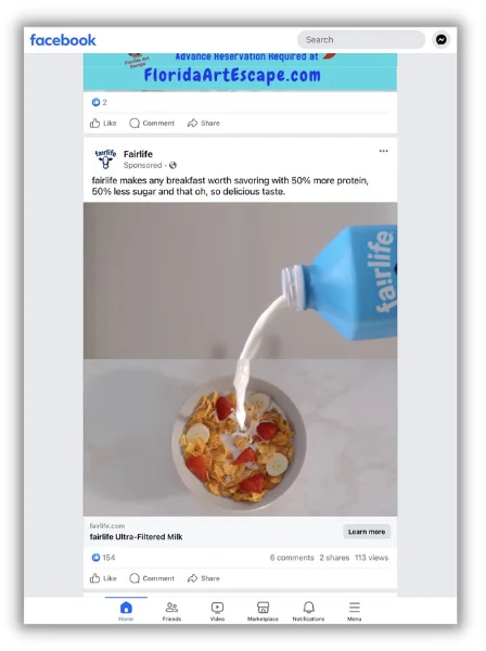 example of ad to drive clicks based on user intent