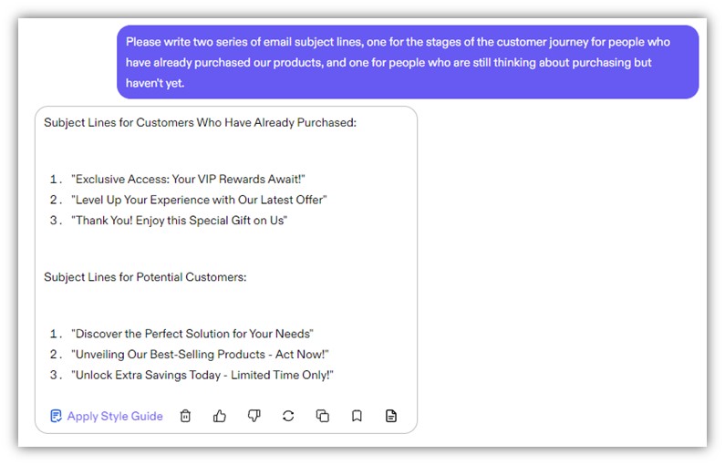 ai prompt examples - using ai to personalize emails