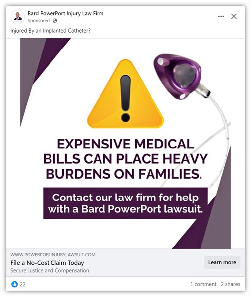 Facebook ad examples - facebook ad for law practice