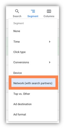ppc optimization - google ads network report navigation